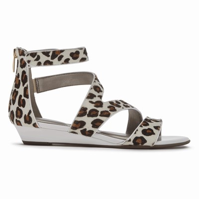 Sandálias Rockport Total Motion Zandra Strappy Mulher Branco/Leopardo PT-08542